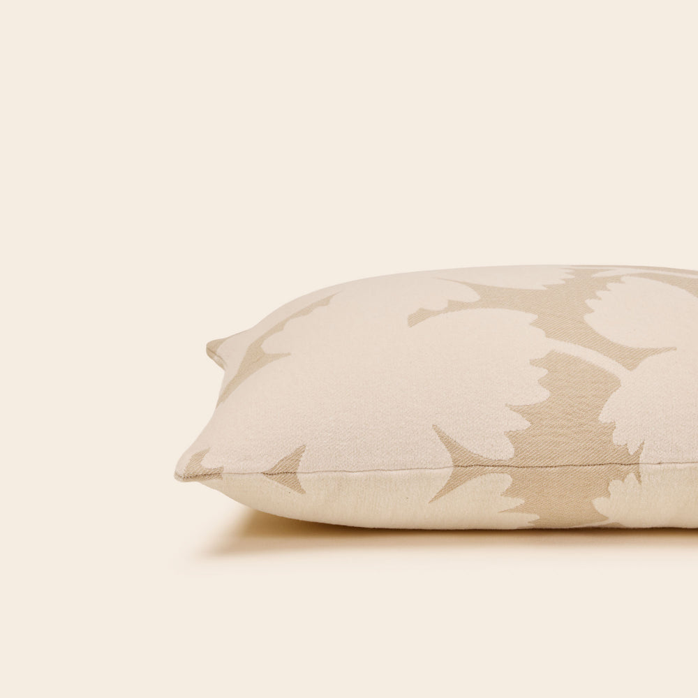 Housse de coussin FLAURIA ivoire et beige chaud - 7
