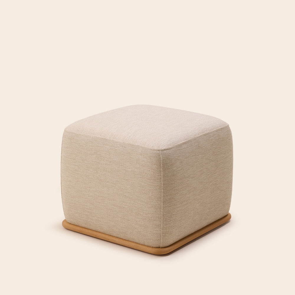 Pouf ARNEL Cosmic Naturel Chiné - Assise Confortable et Design Contemporain - 4