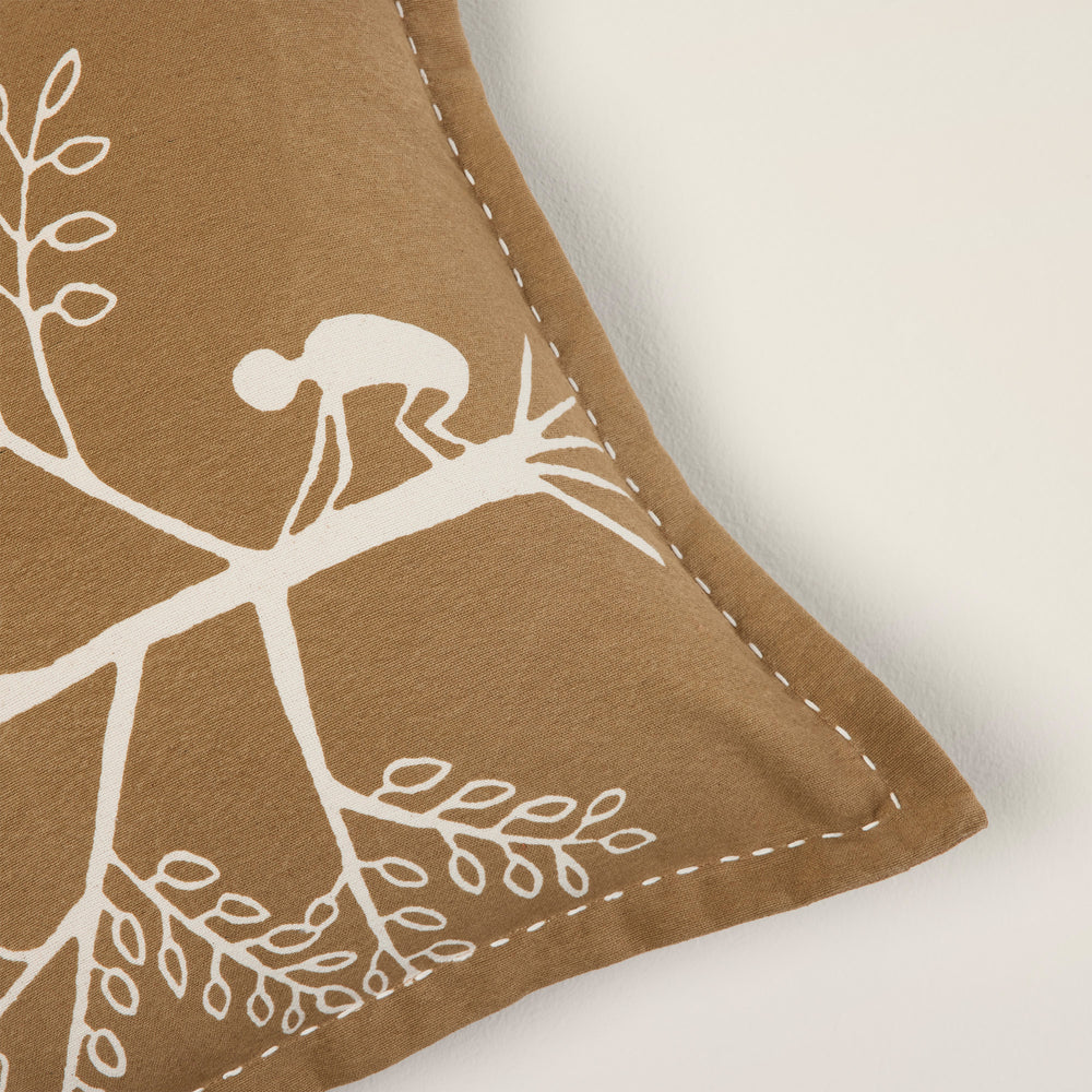 Housse de coussin KANAN marron et écru - 6