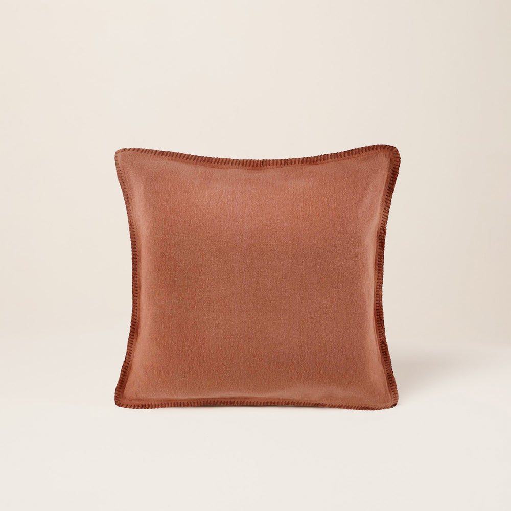 Housse de coussin NINO argile et feston - 4