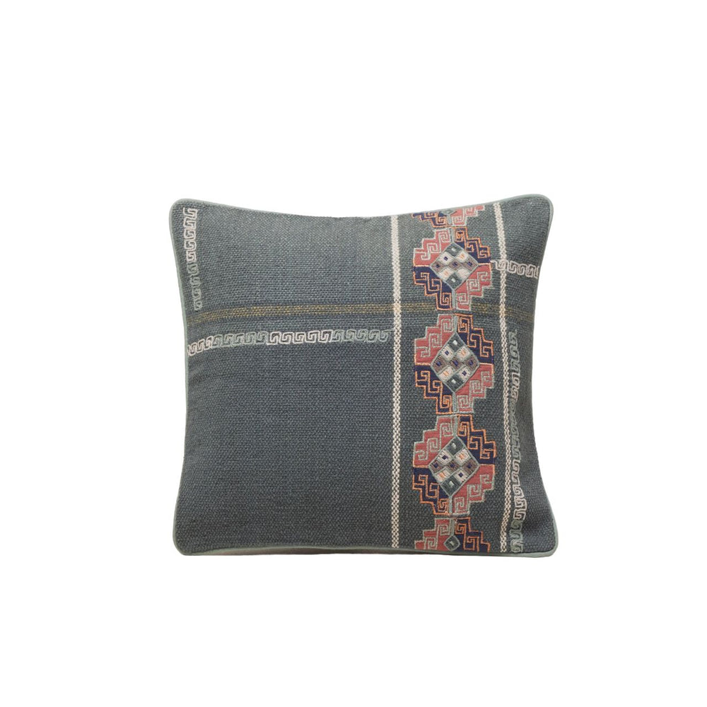 Housse de coussin IZTEL vert grisé et multicolore - 7