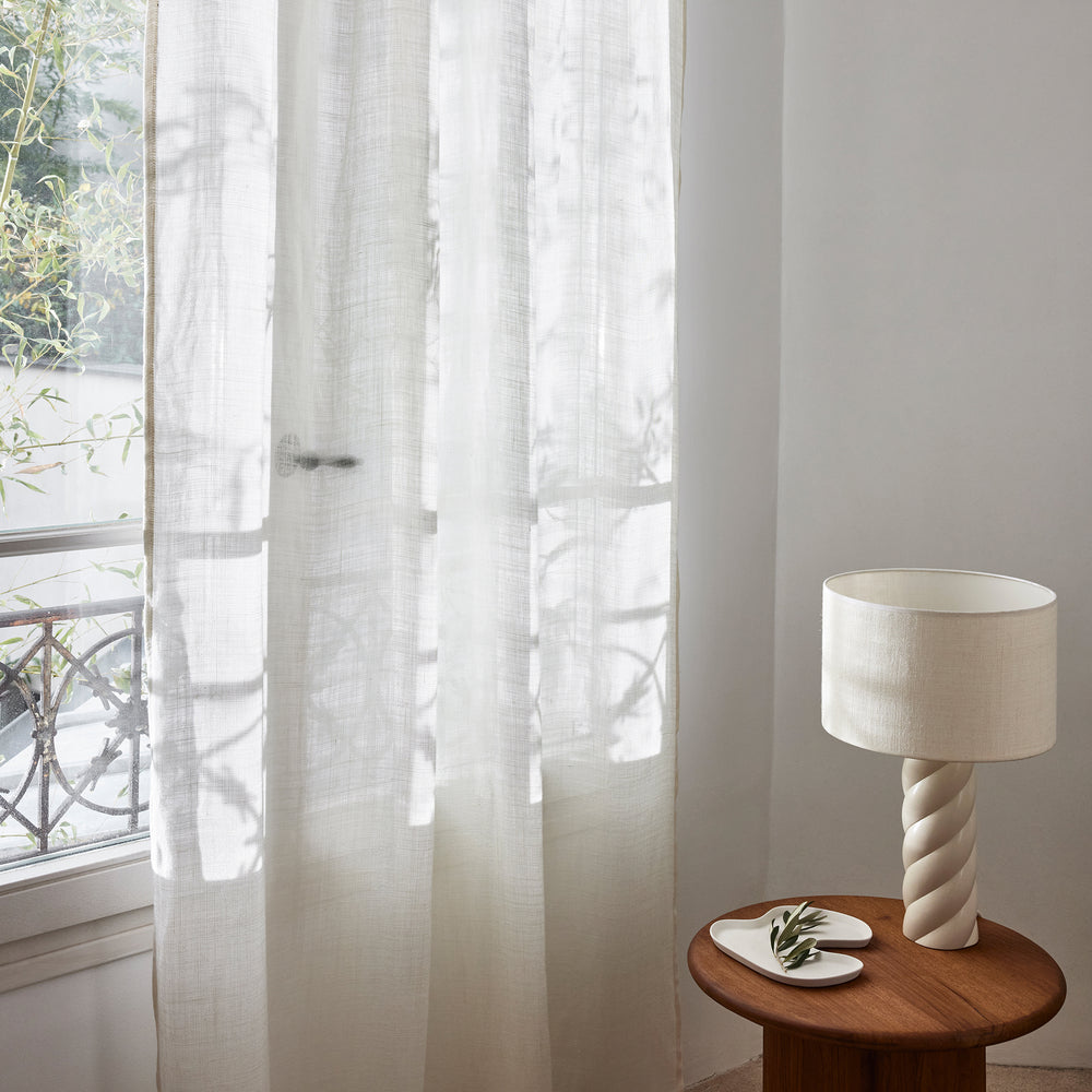 Voliage à passants Corinthe – Tulle ivoire élégant pour filtre lumière naturelle - 6