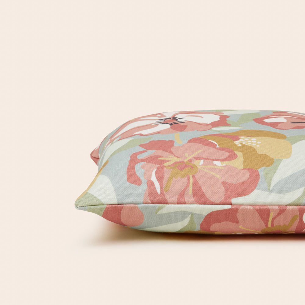 Housse de coussin ADELISE céladon et terracotta - 6