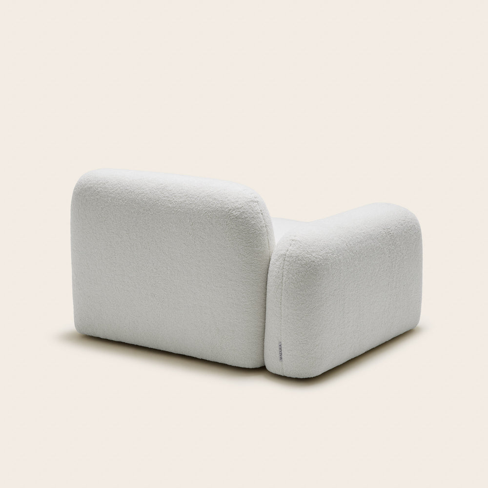 Chauffeuse Modulable avec Accoudoir Bas G ISILD – Tissu Bouclette Ivoire – Confort et Design Scandinave - 7