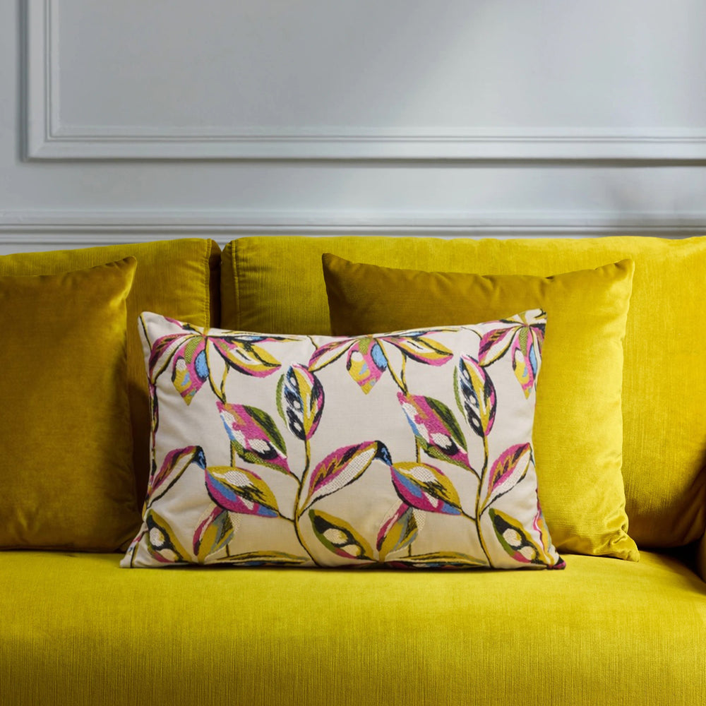 Housse de Coussin RAMHA Design Naturel Calcaire Nuances et Multicolore - 3
