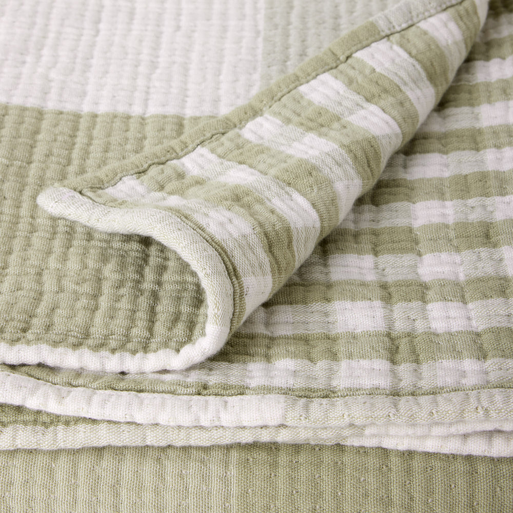 Plaid JEANIE vert olive douillet - 2