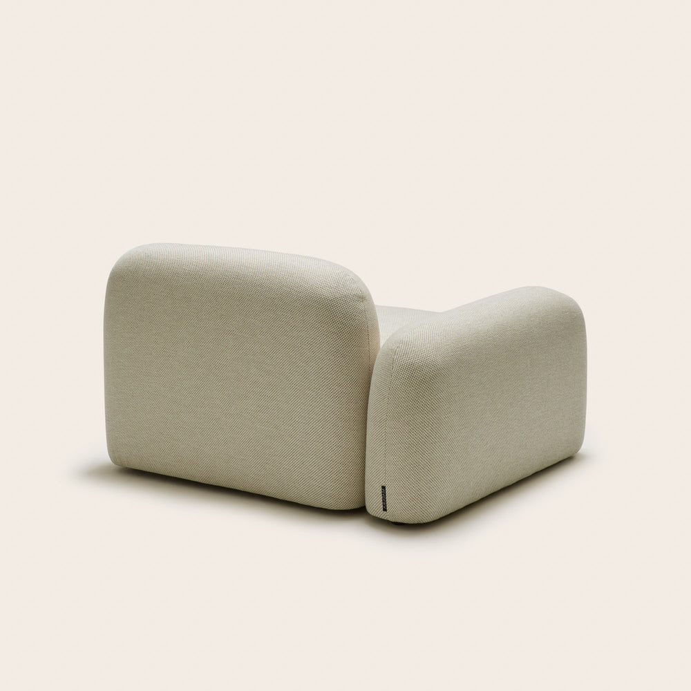 Fauteuil relax modulable design scandinave ISILD, assise basse en rotin naturel avec accoudoirs ergonomiques - 8