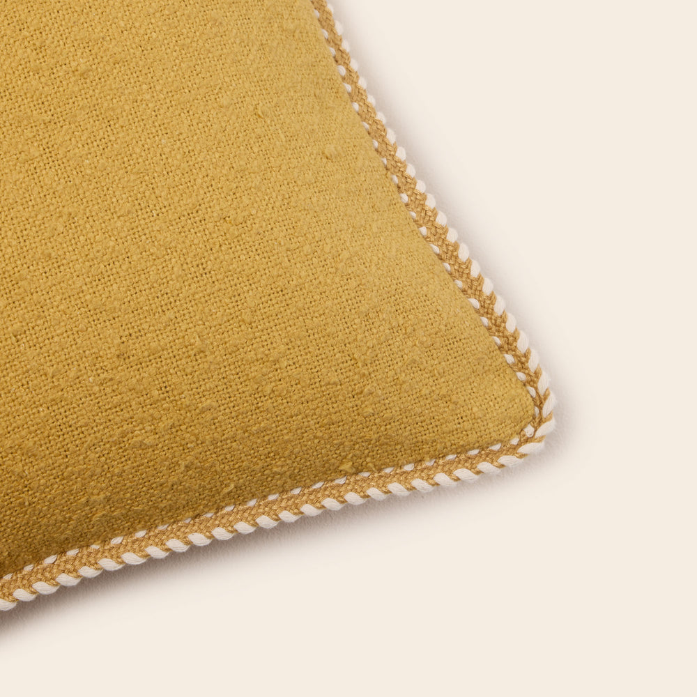 Housse de coussin décorative GANJI jaune ocre - 7