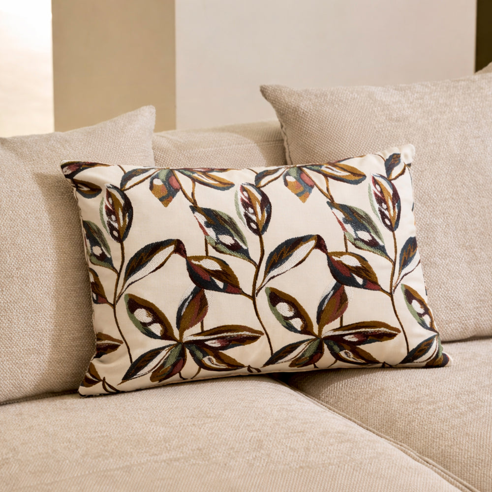 Housse de coussin RAMHA ivoire et multicolore - 3