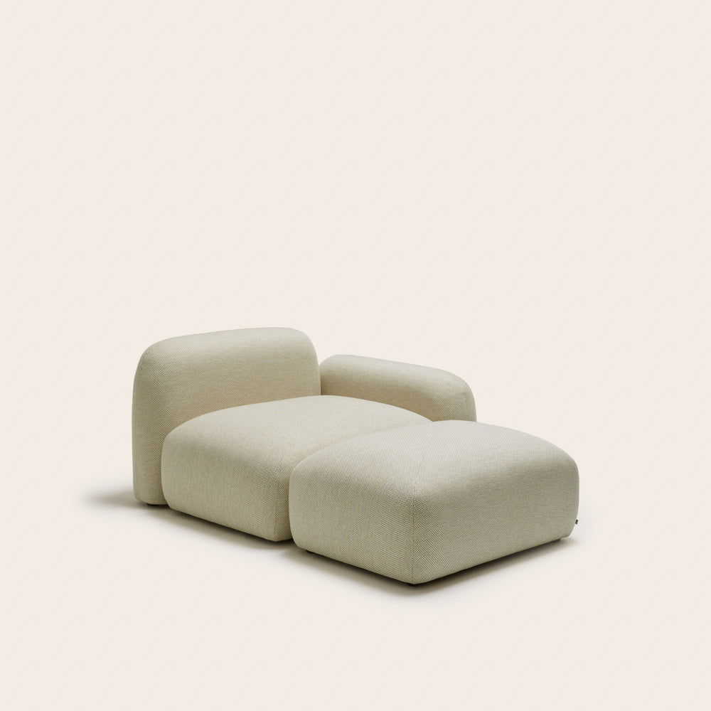 Fauteuil relax modulable design scandinave ISILD, assise basse en rotin naturel avec accoudoirs ergonomiques - 9