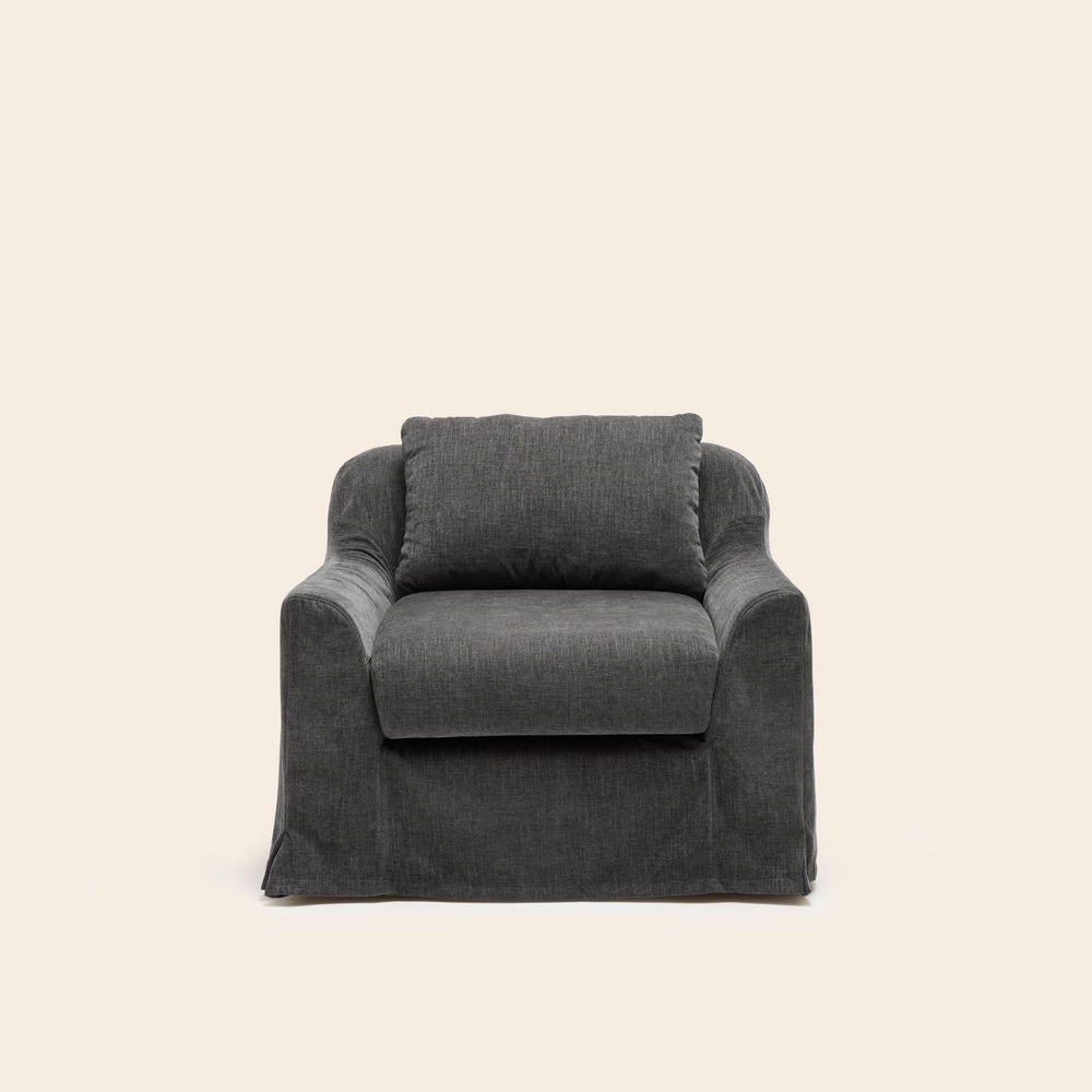 Fauteuil CLARIBEL boston gris graphite - 3
