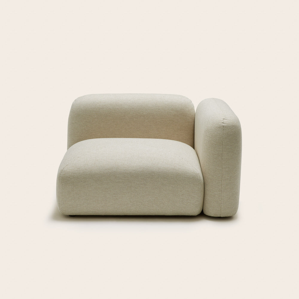 Chaise longue modulable avec accoudoir D ISILD Padova en tressé naturel - 3