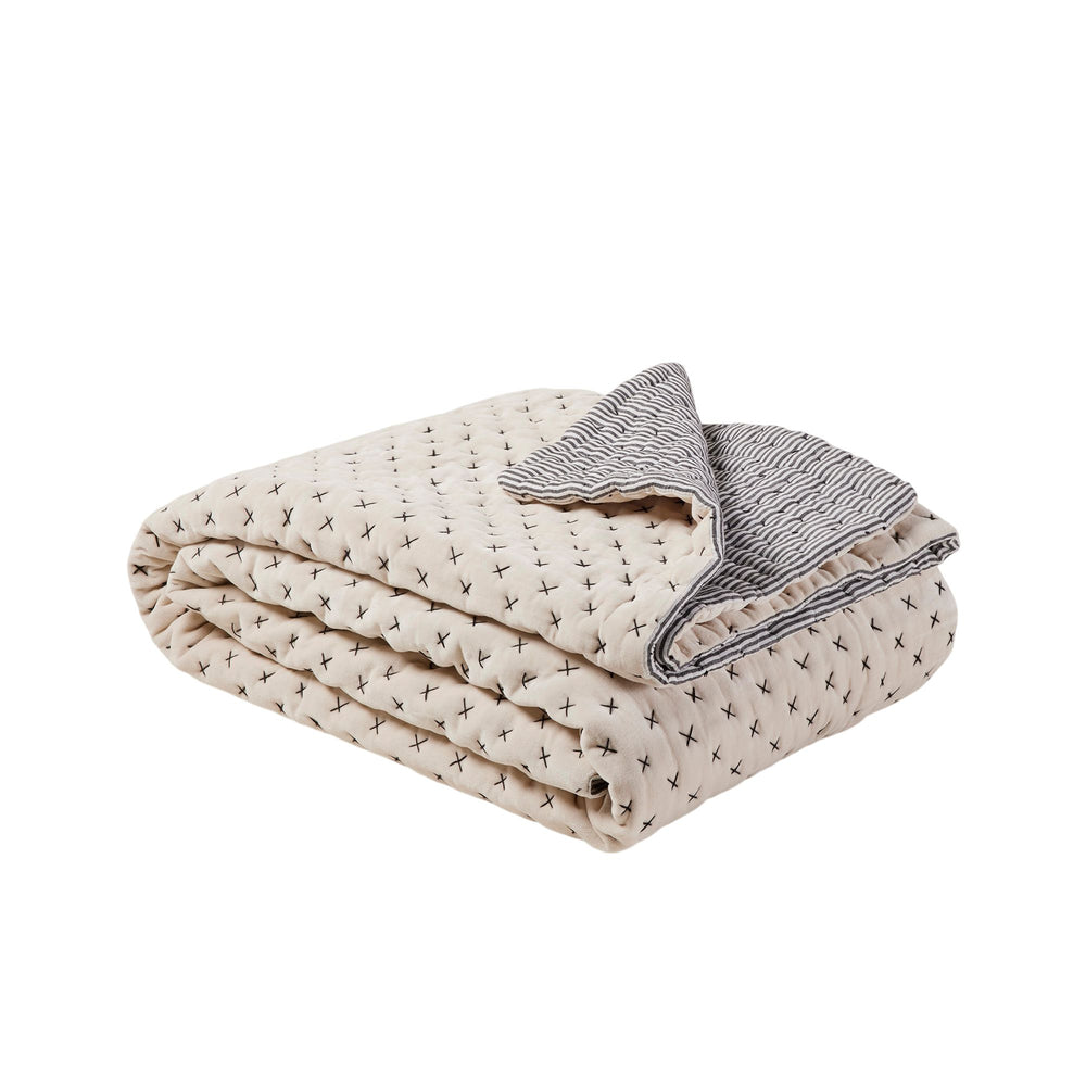 Housse de couette matelassée MALO craie patinée - 7