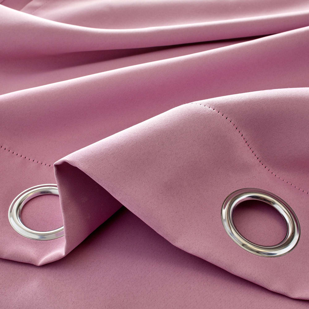 Lot de 2 rideaux occultants à oeillets BLACKOUT rose - 7