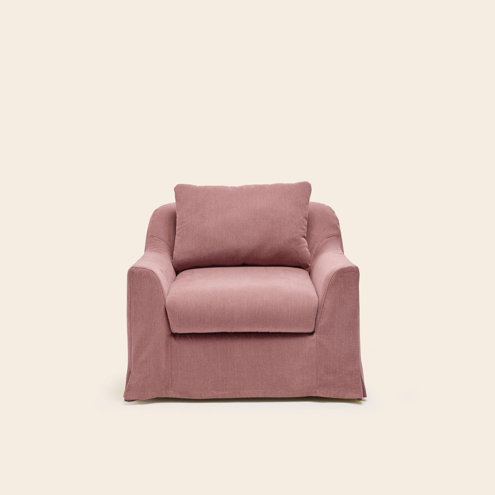 Lot de housses de fauteuil CLARIBEL design baroque rose ancien