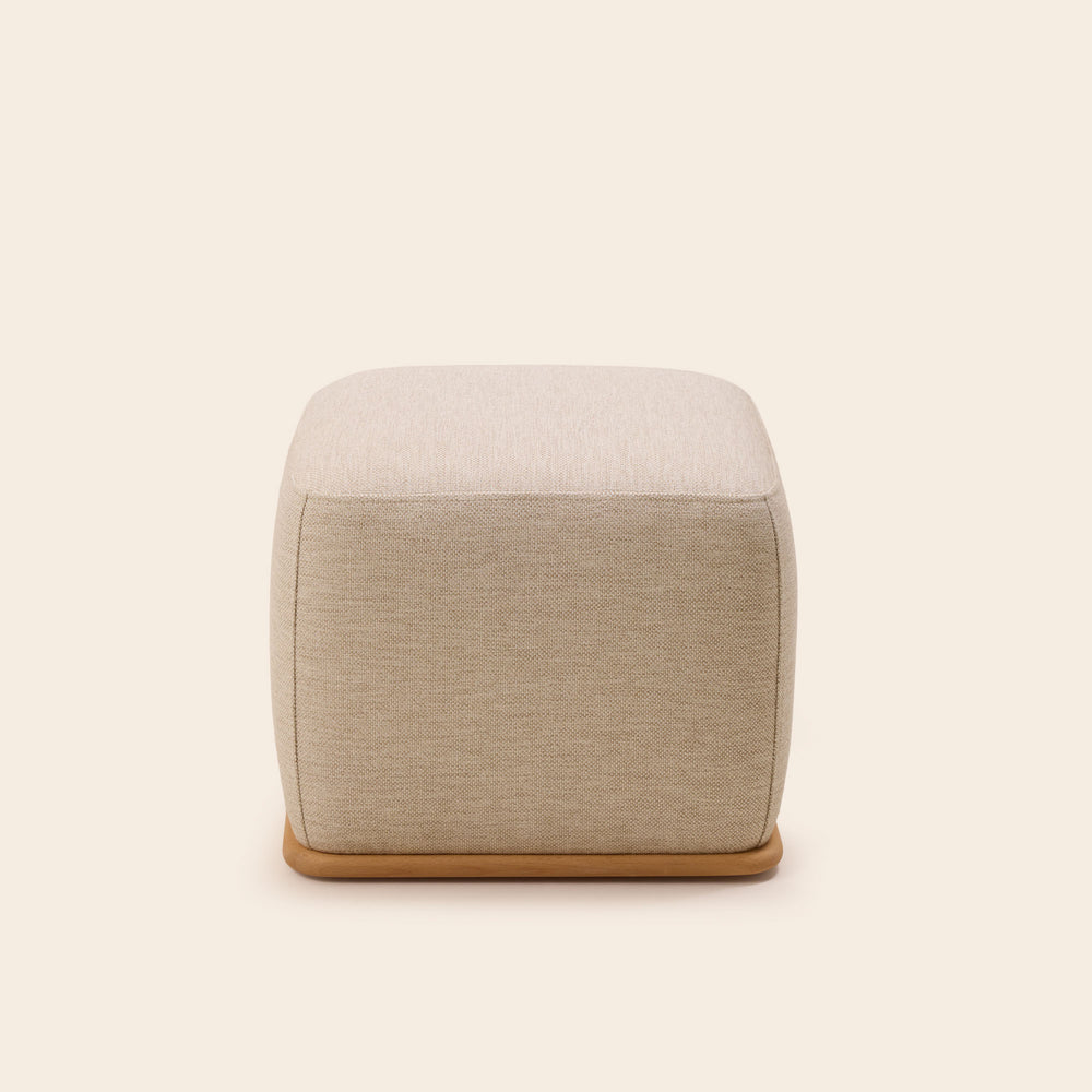 Pouf ARNEL Cosmic Naturel Chiné - Assise Confortable et Design Contemporain