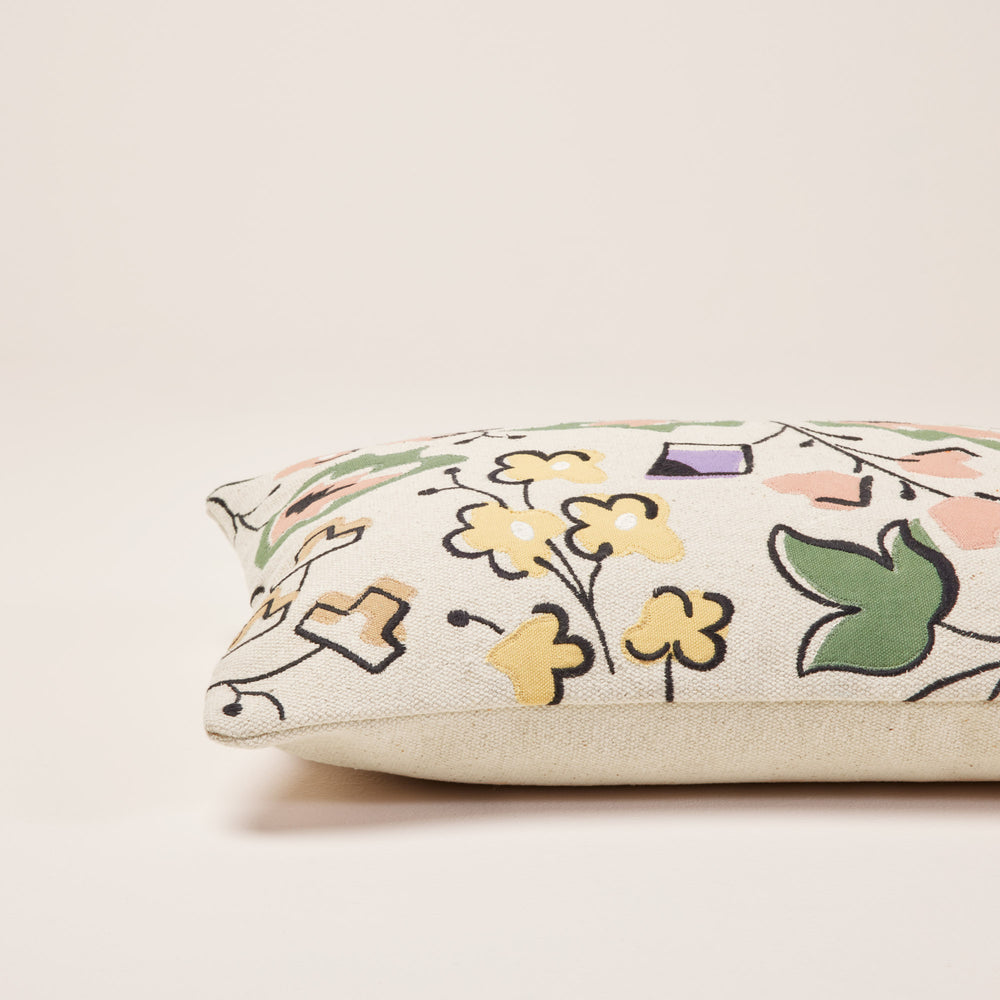 Housse de Coussin Louisine 100% Coton - Charme Printanier et Tons Pastels - 6