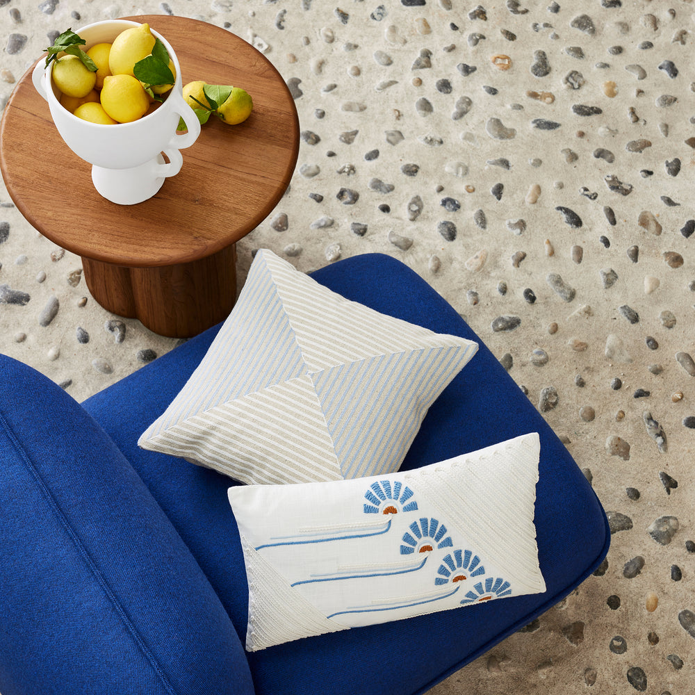 Housse de coussin JHULIO naturel et bleuté - 3
