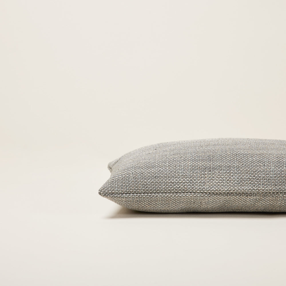 Housse de Coussin NATALI Céladon Chiné - Jacquard Épais & Tissage Tricolore - 5