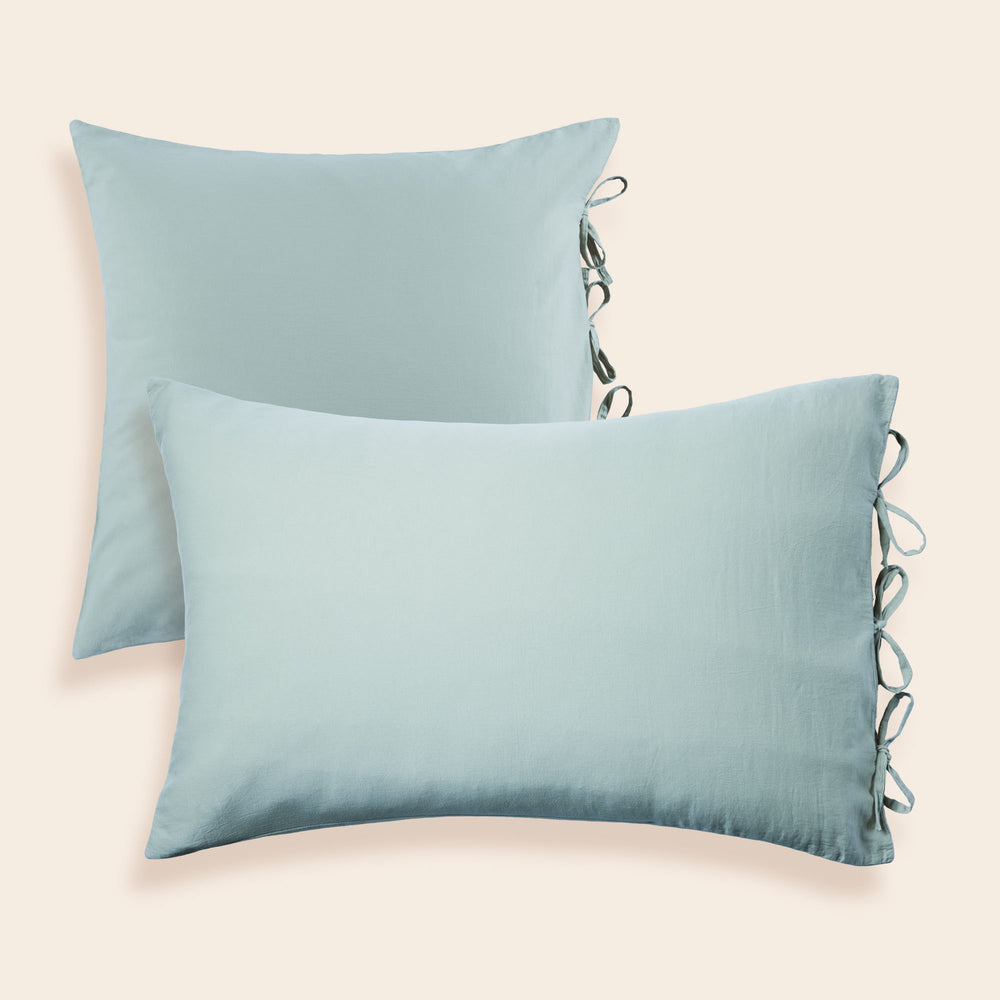 Lot de 2 taies d'oreiller SATHEENE Vert Eucalyptus - 6