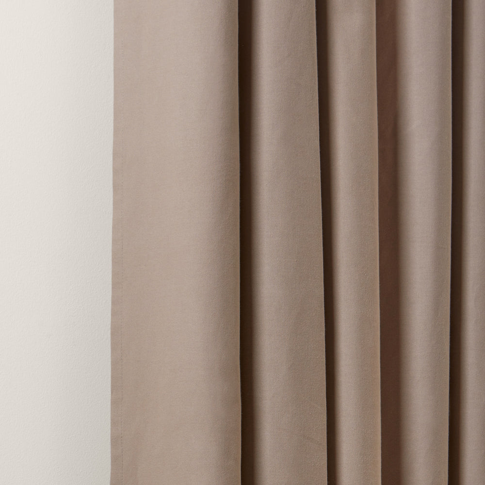 Rideau à Oeillets Noir YAMI Taupe - Élément de Décoration Intemporel en Coton - 6