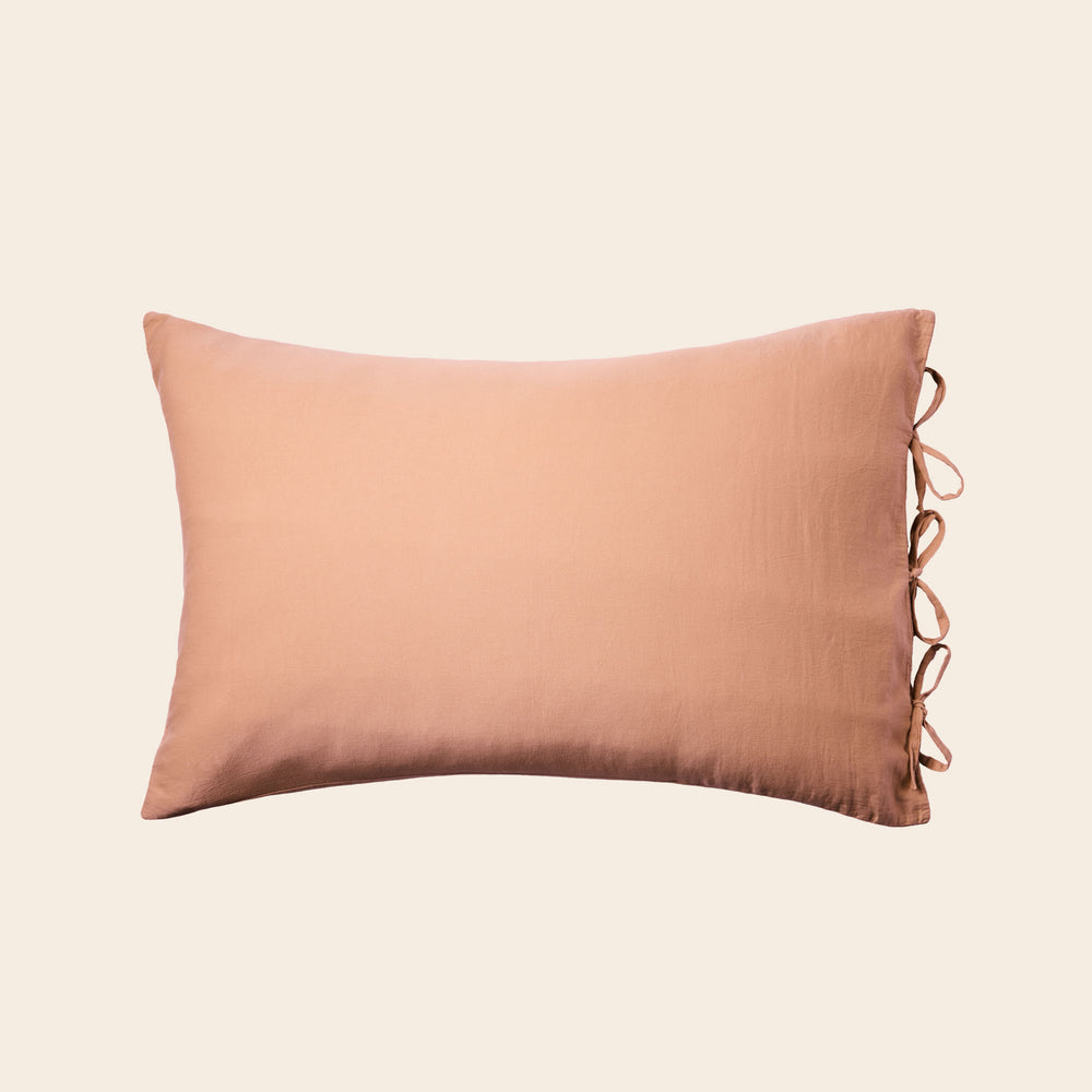 Lot de 2 taies d'oreiller SATHEENE en satin de coton - Coloris Terrarosa - 5