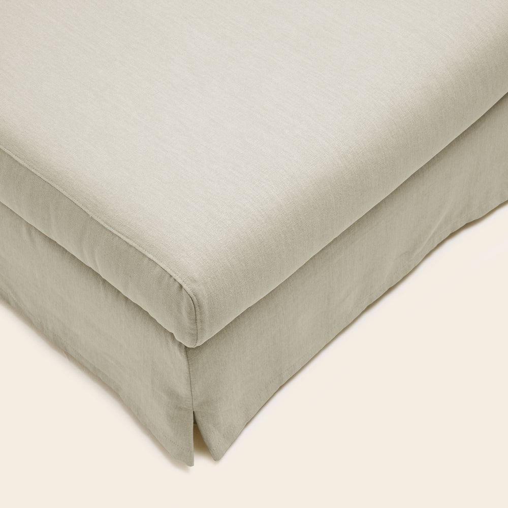 Pouf Design CLARIBEL Barbaté Beige Chaud Élégant et Confortable - 6