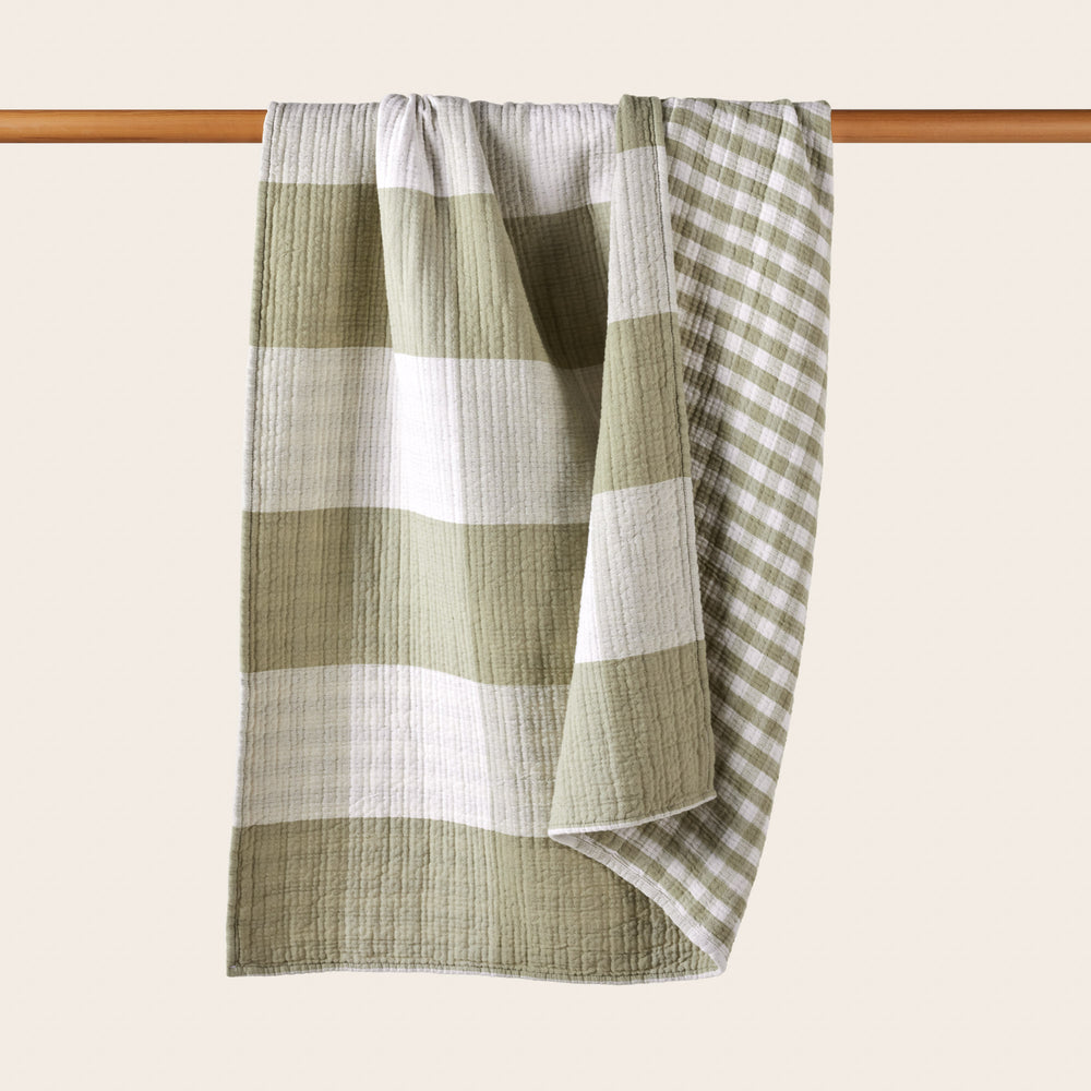Plaid JEANIE vert olive douillet - 9