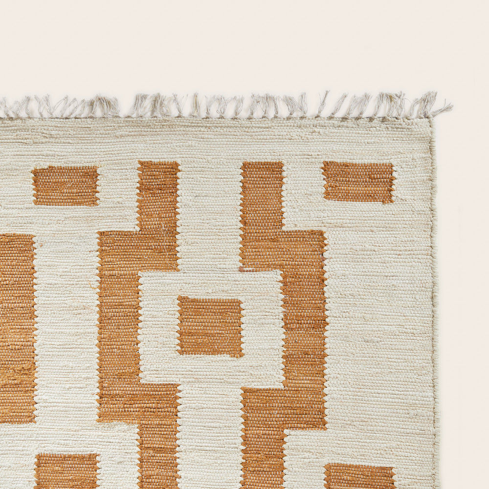 Tapis de sol IMANOL ivoire et caramel - 10