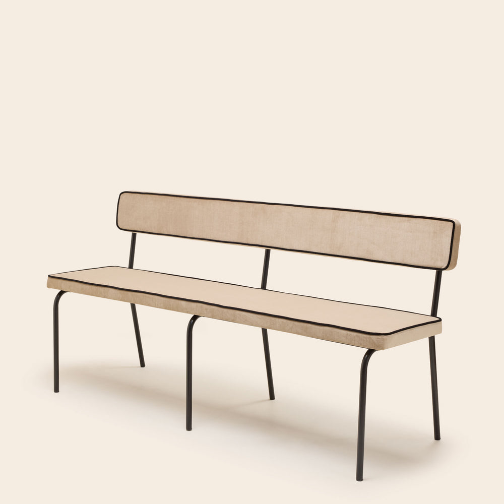 Banc YSABEAU dalila beige chic passepoil - 6
