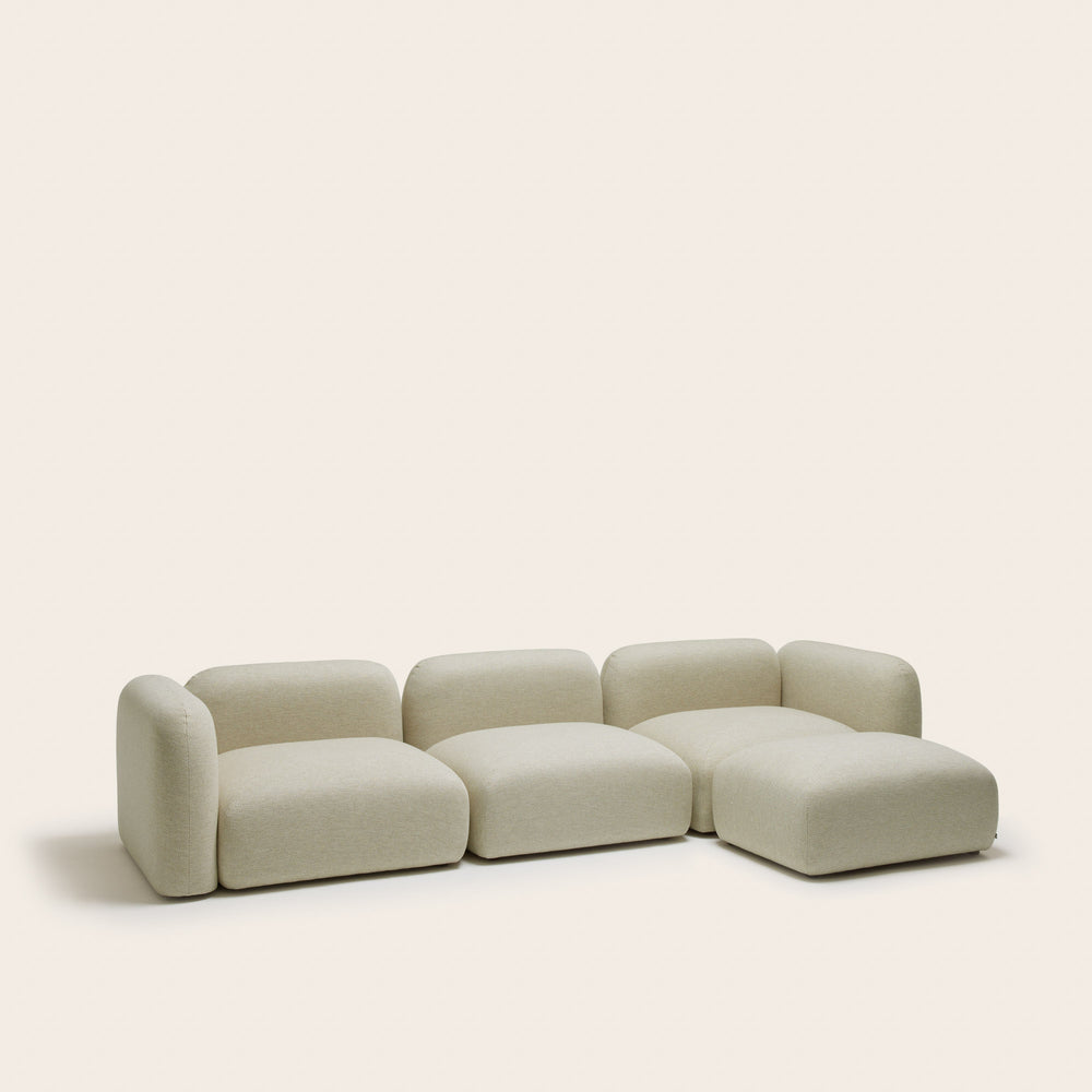 Chaise longue modulable avec accoudoir D ISILD Padova en tressé naturel - 8