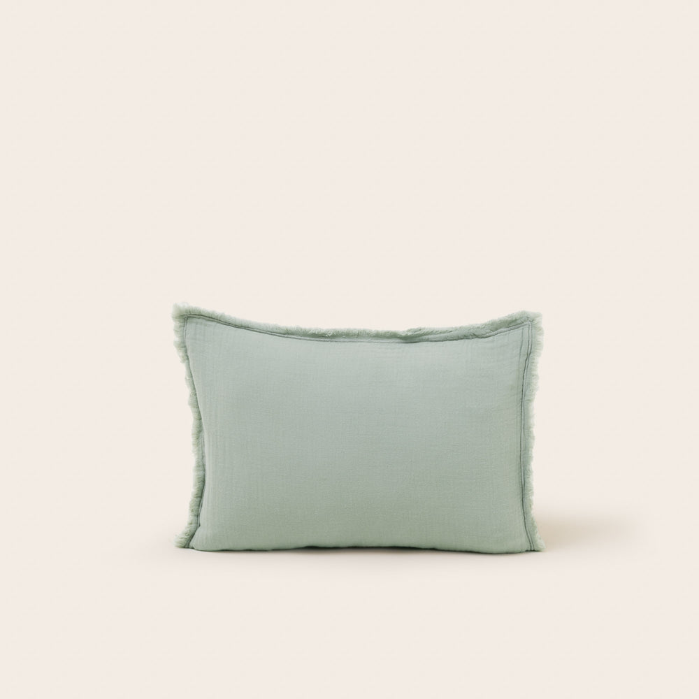 Lot de 2 Taies d'oreiller 100% Gaze de Coton Lavé LOU – Vert Sauge, Douceur Exceptionnelle pour Sommeil Réparateur - 4