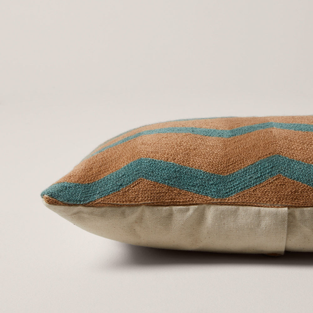 Housse de coussin ZIGGY terracotta et céladon - 6