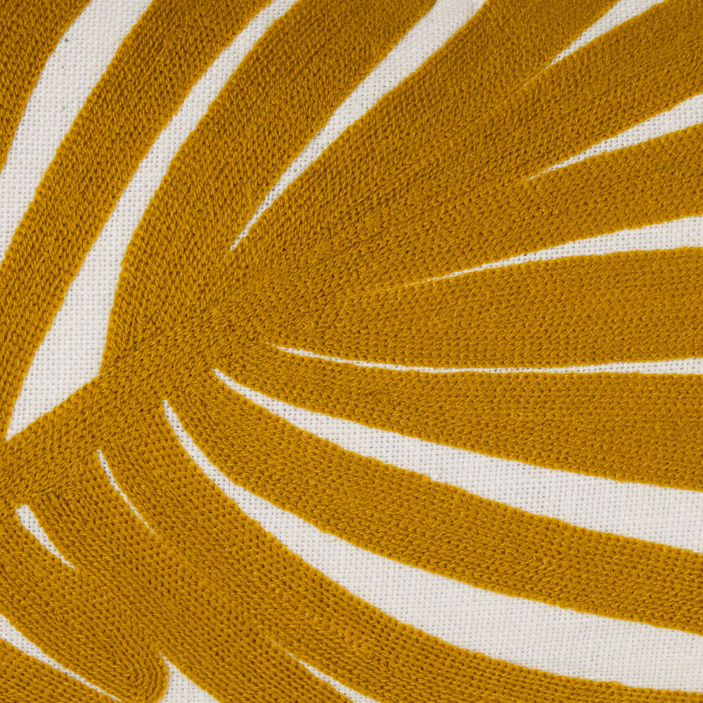 Housse de coussin TROPI ecru et moutarde - 6