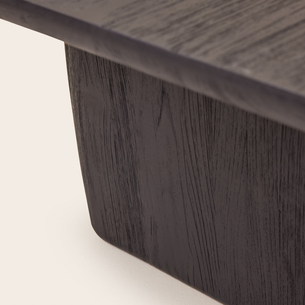 Table basse Lorri en teck recyclé noir - Design contemporain et éco-responsable - 8