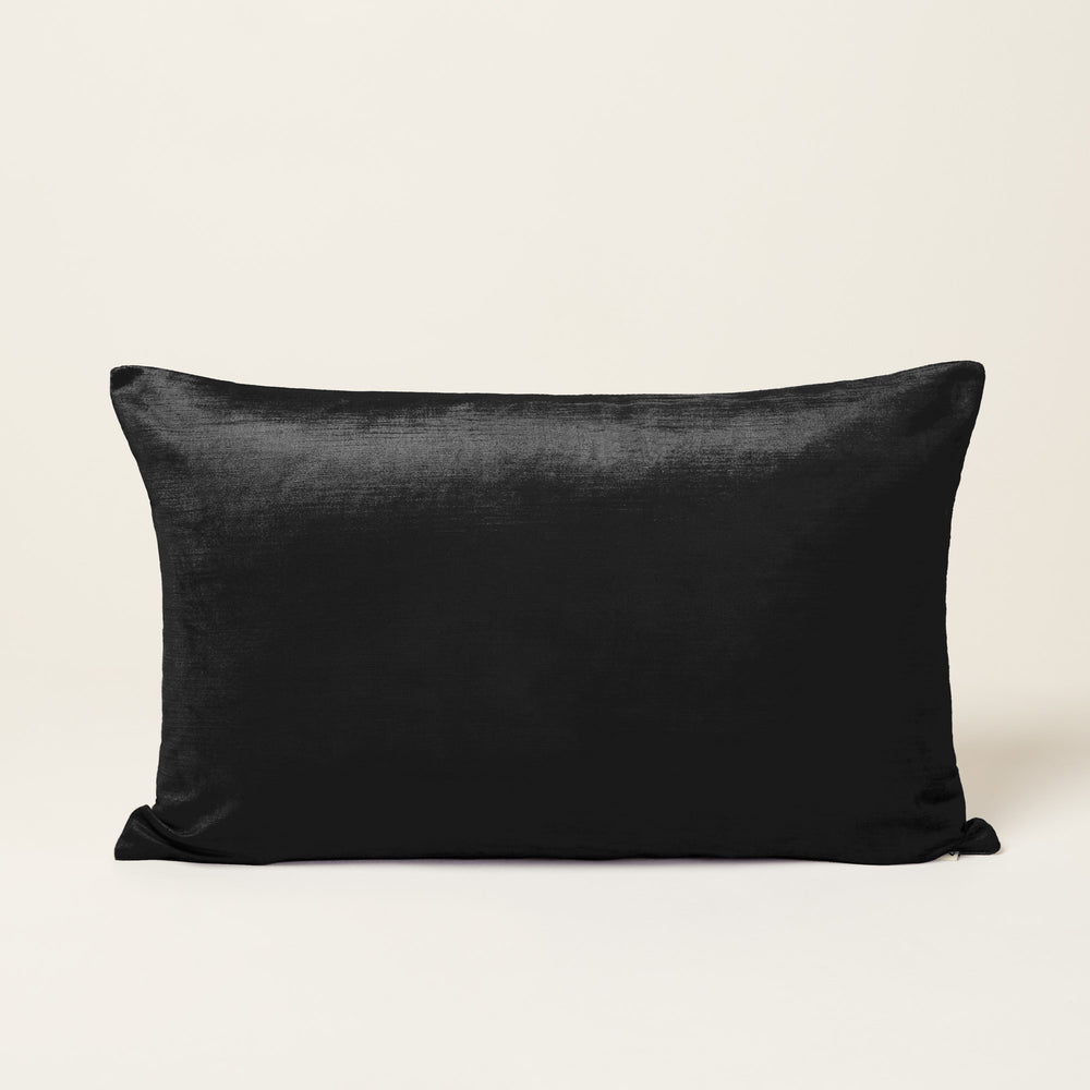 Housse de coussin CASTIGLIONE noir et taupe
