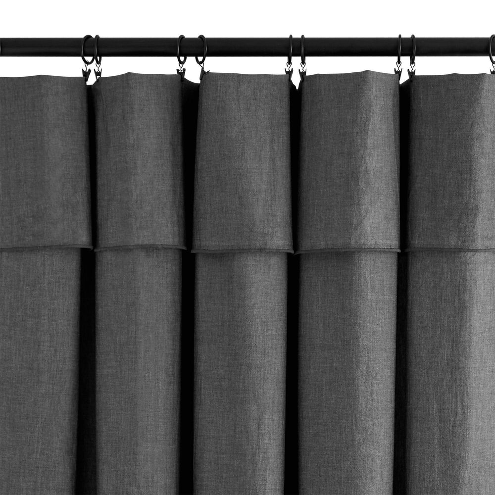 Rideau Panneau Tendance MILA Gris Anthracite et Coton Doux - 5