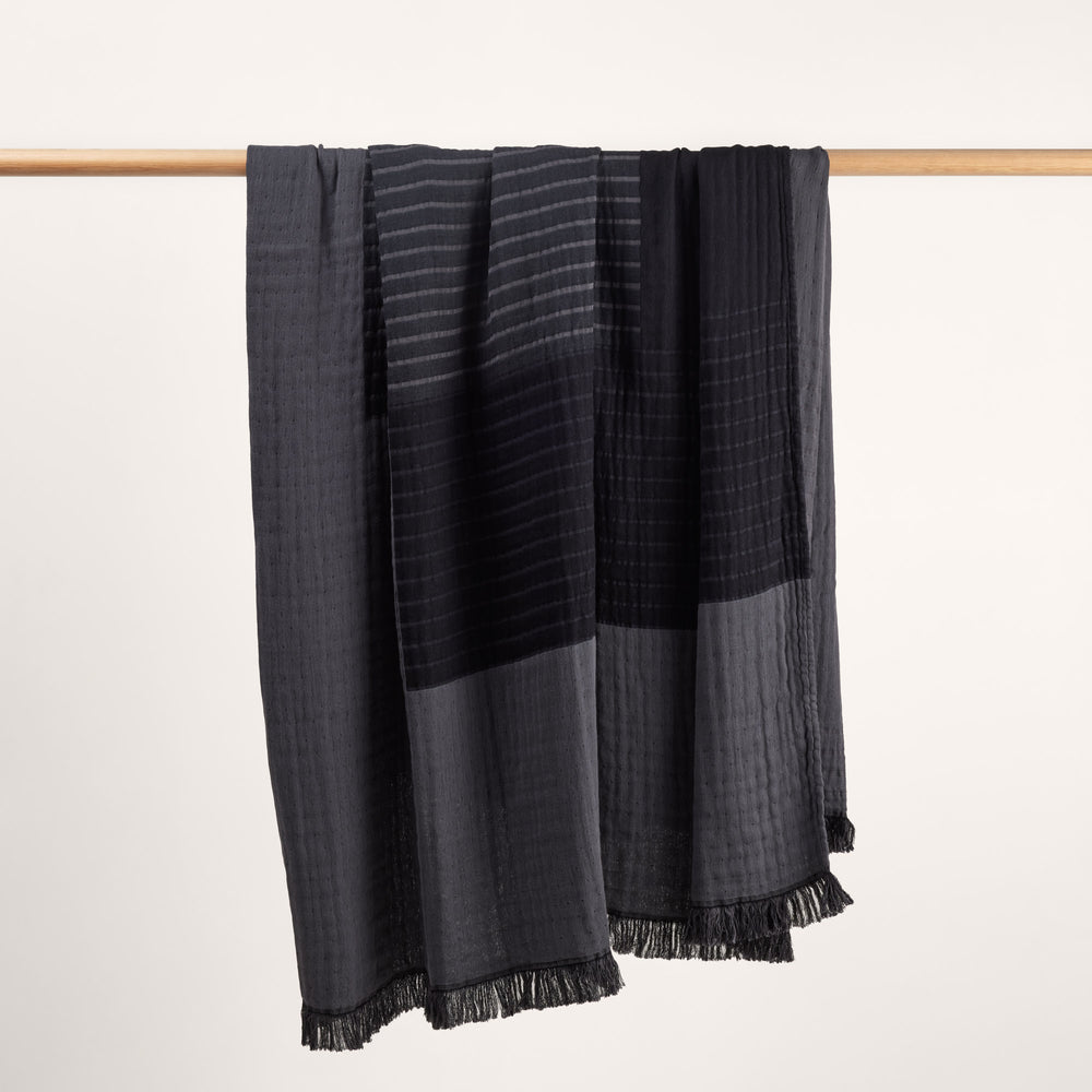 Plaid CHARLY noir graphite - 10