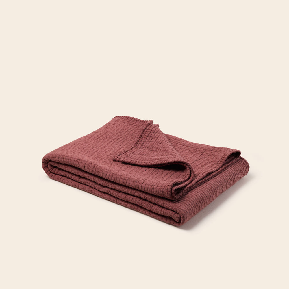 Couvre-lit Ilario XXL Terracotta - Molleton Doux - Style Naturel et Chaleureux - 5