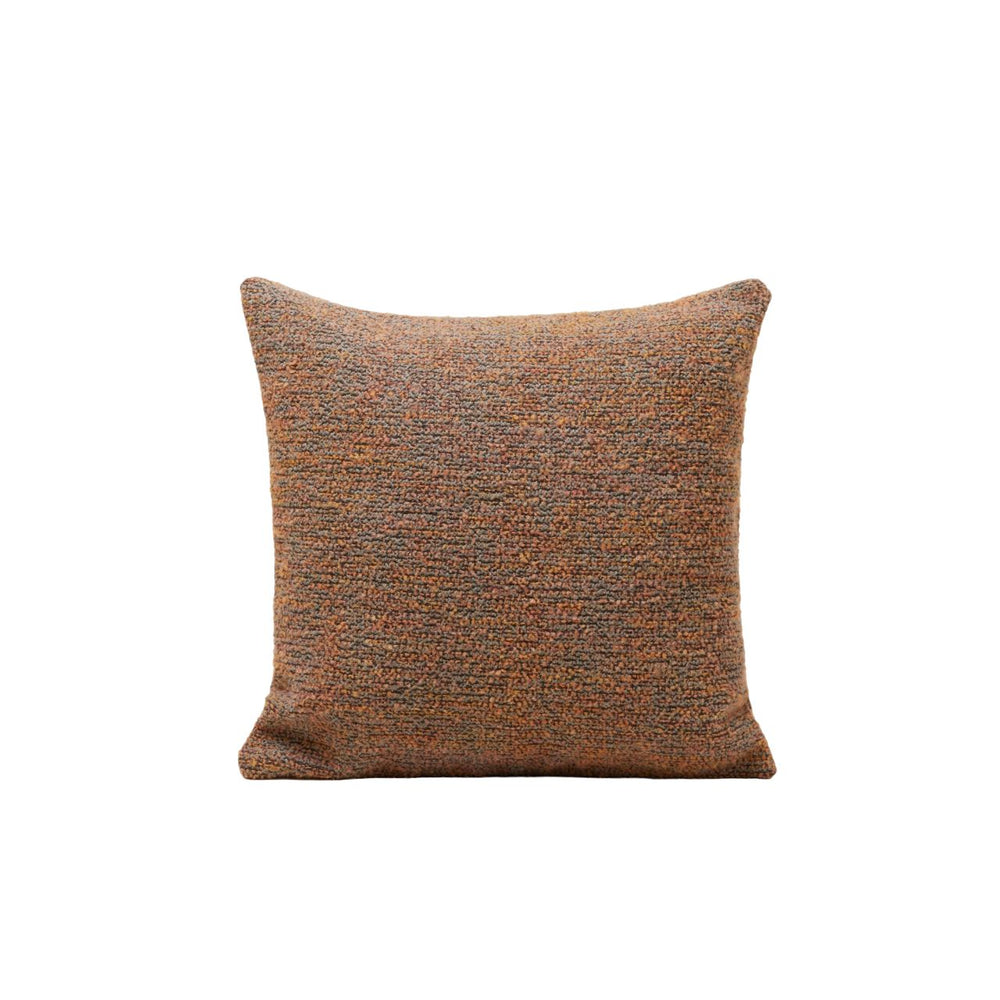 Housse de coussin Konstantin chiné noir et pastels en tissage jacquard bouclette - 7