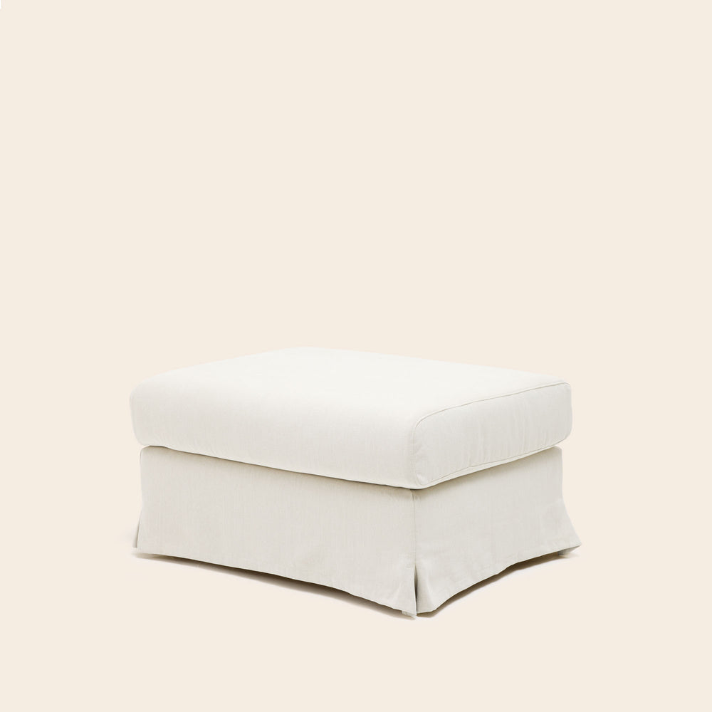 Pouf CLARIBEL barbate ivoire - 4