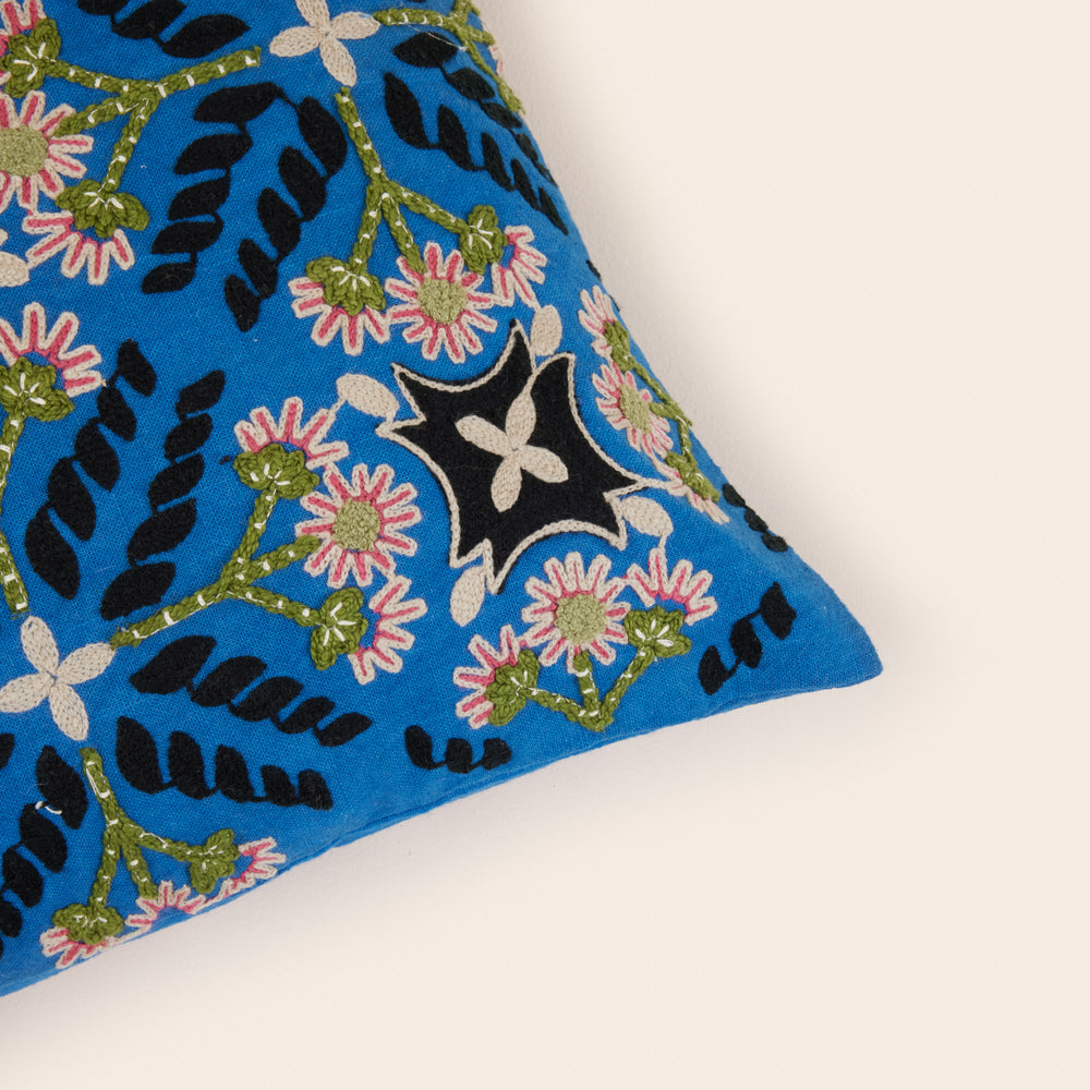 Housse de coussin NAJOUA bleu à coloris multiples - 5