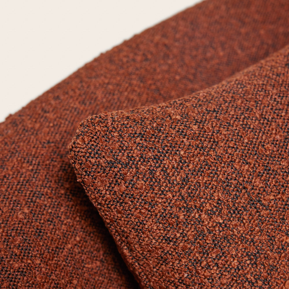 Canapé 2 places JULIKA en tissu bouclette ascot orange brûlé - 11