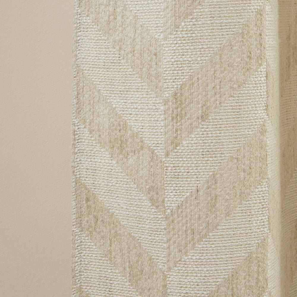 Rideau élégant à galon fronceur TOBIAS ivoire motif chevron XXL - 10