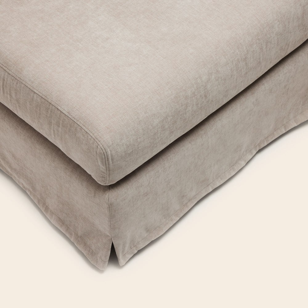 Pouf Design CLARIBEL Boston Taupe Glacé - 6