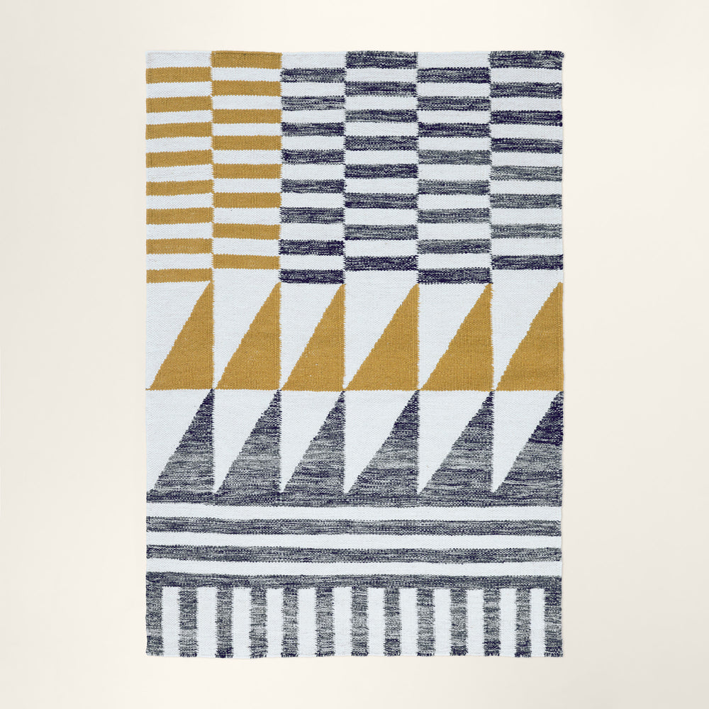Tapis de sol AKSEL Ardoise Profonde et Ocre Vif