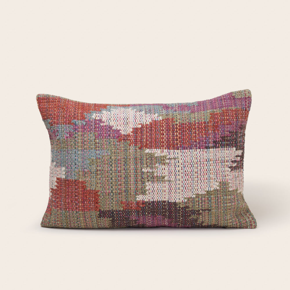 Housse de Coussin Marvin Camouflage Rosé en Coton Recyclé