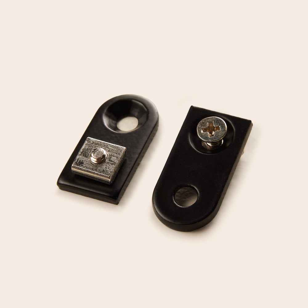 Lot de 2 supports plats RAYIA noir mat pour fixation plafond