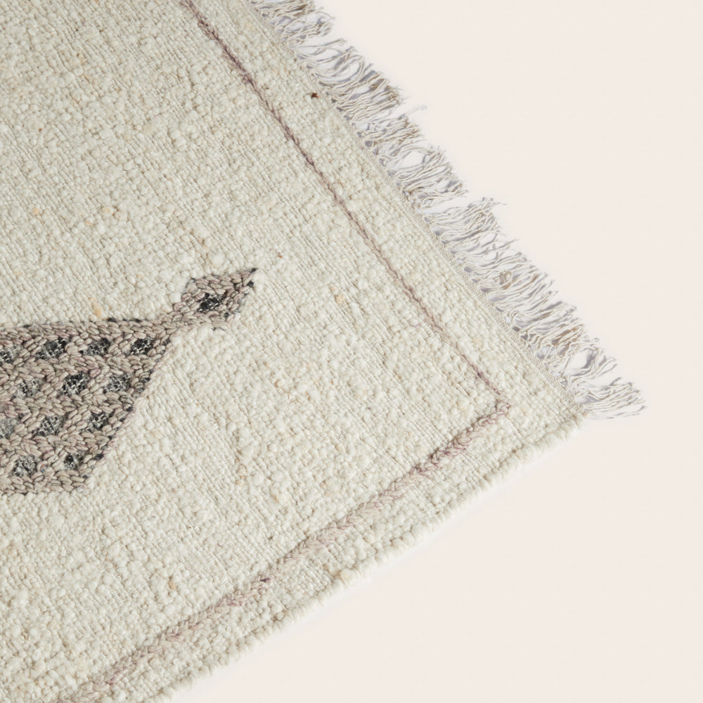 Tapis de sol FADI ivoire et gris - 8