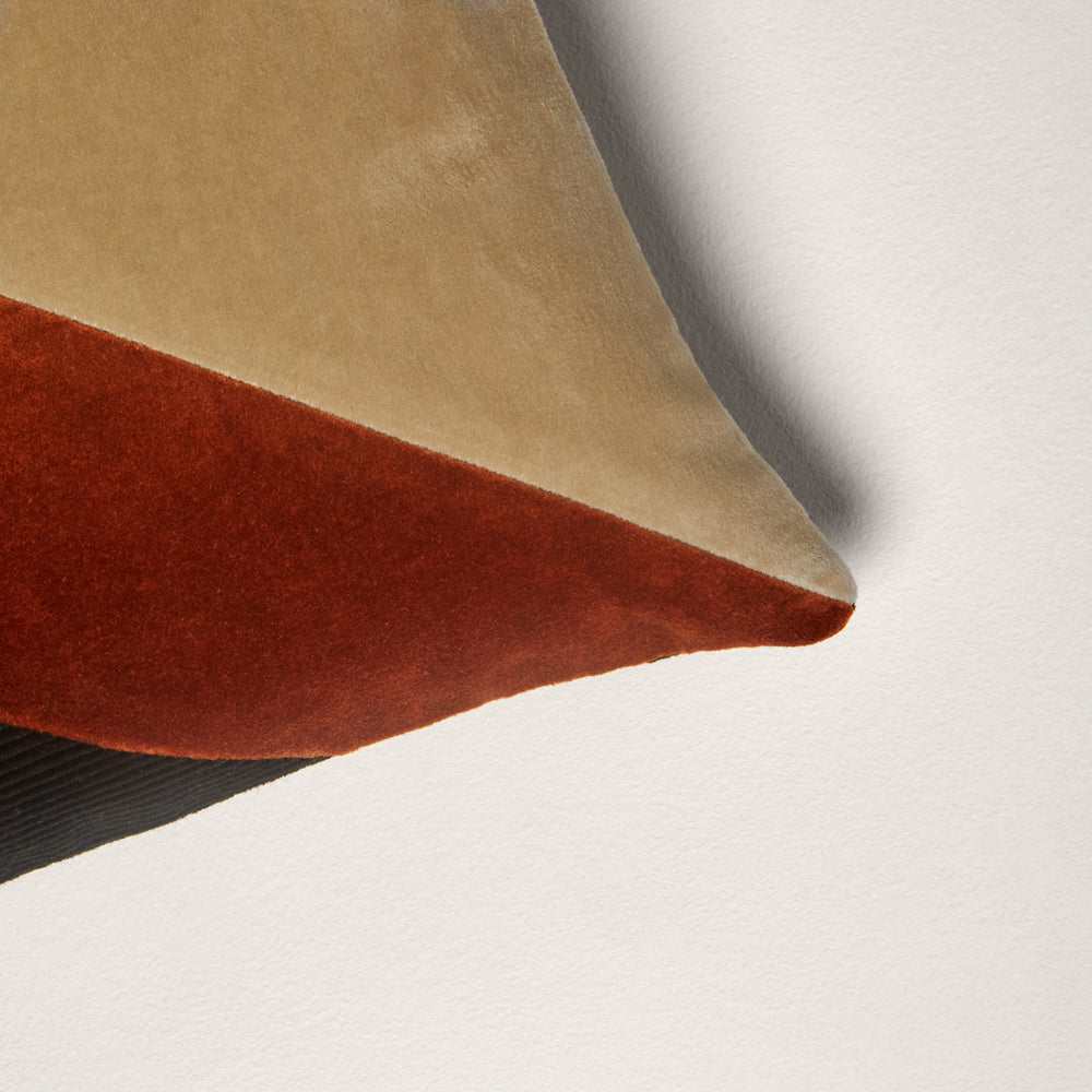 Housse de Coussin Décorative Gotie en Velours de Coton - Motif Géométrique XXL, Ivoire Naturel et Noir - 6
